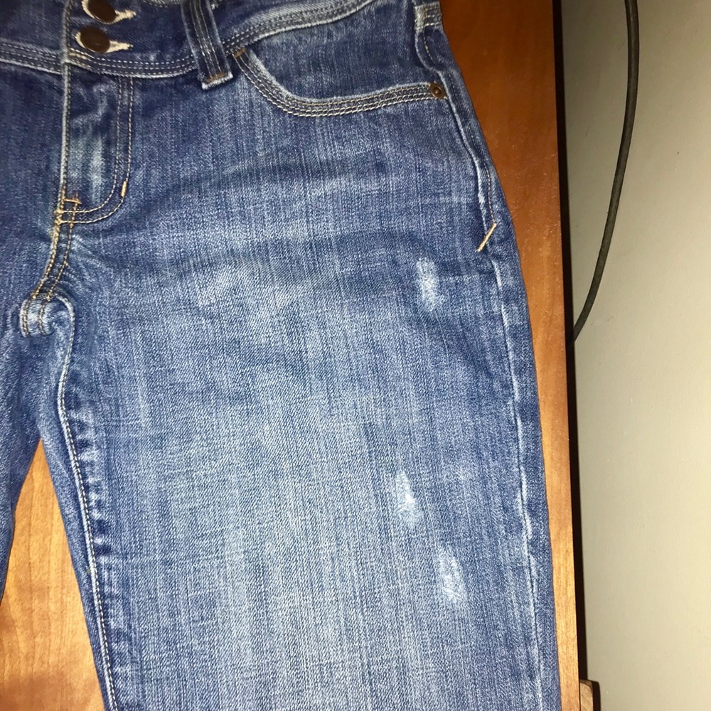🌻ABERCROMBIE&FITCH🌻distressed denim crop SIZE4 - Picture 4 of 6